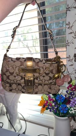 Vintage Coach bag with cherry charms