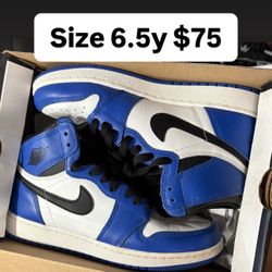 Jordan Retro 1s Royal Blue Size 6.5y