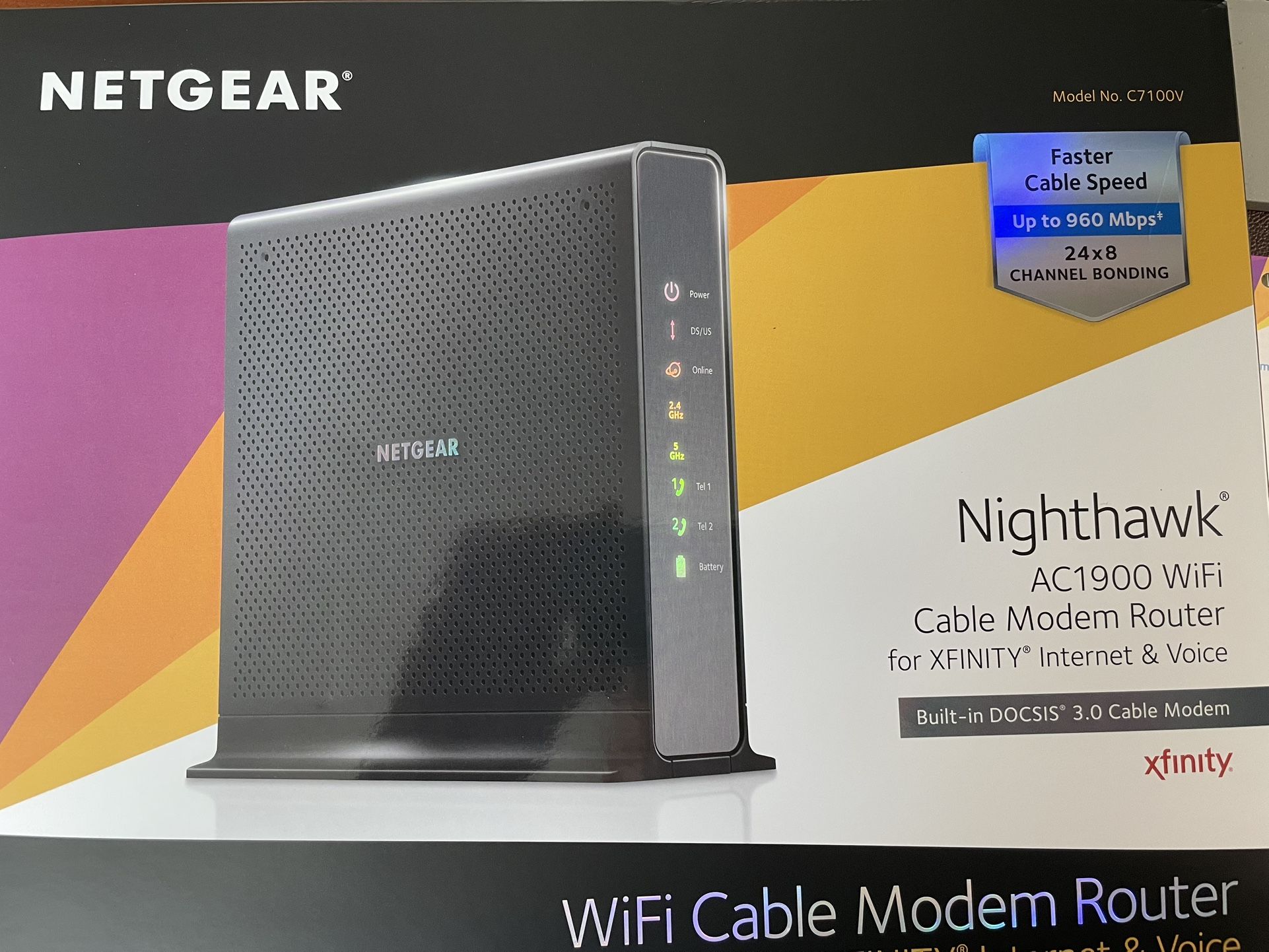 Netgear Nighthawk AC1900 Cable Modem Router