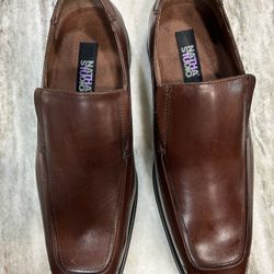 Brand New Natha Studio Brown Leather Loafers Drivers Men’s Sz 8 1/2