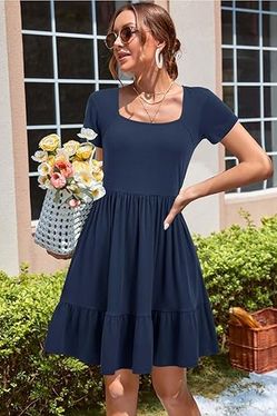 NEWSHOWS Short Dress in Dark Blue