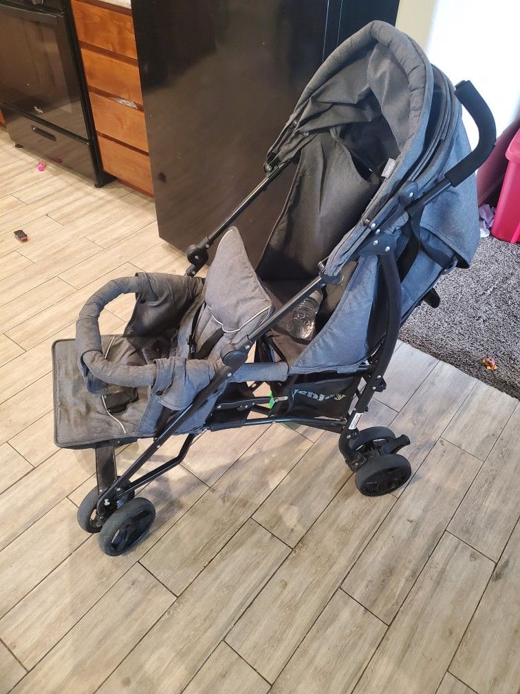 Uenjoy Double Gray Stroller 