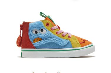SESAME STREET X SK8-HI ZIP TODDLER 'COOKIE MONSTER' size 10