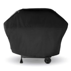 Barbecue Cover - Waterproof Outdoor Black - 48” x 38” height x 25” with adjustable velcro straps