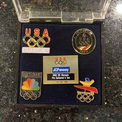 Vintage 1992 JC Penney US Olympic Pin Collectors Set Barcelona NEW Team USA Box