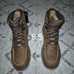 ARIAT DRI SHIELD WATERPROOF COMPOSITE 6"MOC STEEL TOE  LACE UP BOOT 