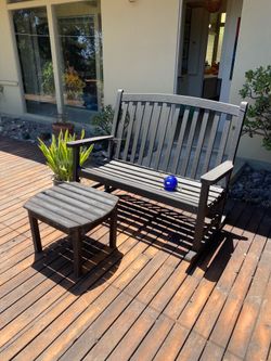 Double patio rocker