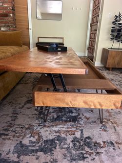 Birch solid wood coffee table (61.5” x 25.5”)