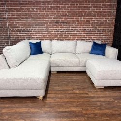 Delivery Available Costco Drayden sectional sofa couch with ottoman retails 1000