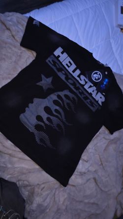 Hellstar Studios Black Graphic T-Shirt, SIZE SMALL.