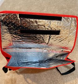 New - Never Used - Red Insulated Reusable Pizza/Food Bag