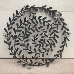 Metal Wall Candle Holder (23.5”D)