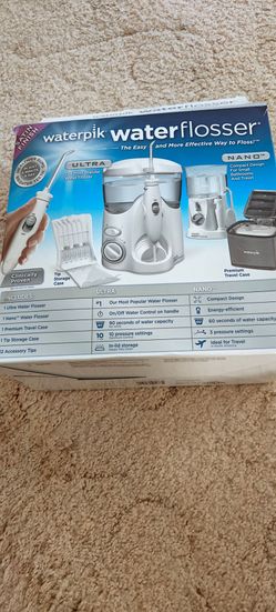 Waterpik Water Flosser Satin Ultra WP-140W Countertop Nano Travel