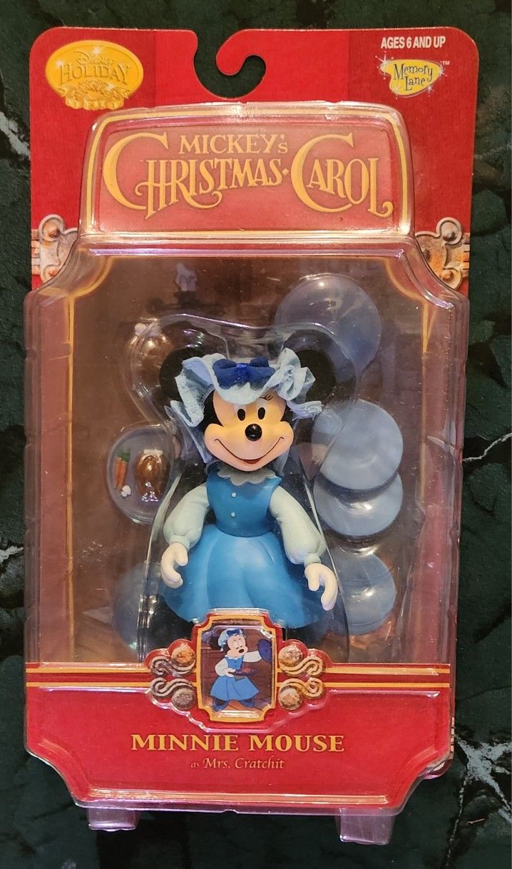2003 Disney Mickey's Christmas Carol - Minnie Mouse As Mrs. Cratchit Figure 7603