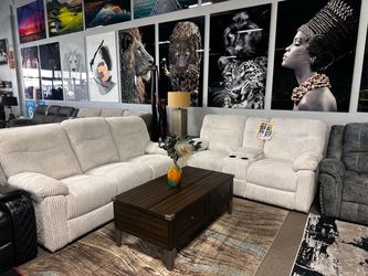 Stunning reclining sofa set! 🚨🔥 More colors!