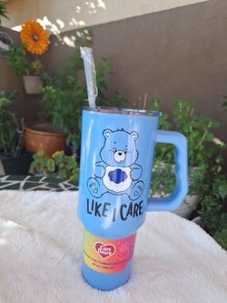BLUE CARE BEAR 40 OZ TUMBLER NEW