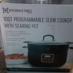10qt Programmable Slow Cooker With Searing Pot