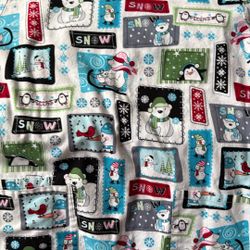 Snowman Scrub Top Size Small