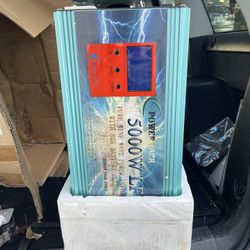Power Jack 5000W LF Pure Sine Wave Power Inverter with 80A Battery Charger DC 12V / AC110V “Never Used” $300 Firm On Price