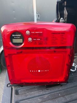Sharp Half Pint Carousel Microwave Oven Red R-120DB RV Dorm Tested Works