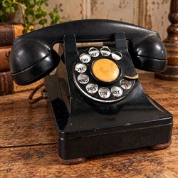 Vintage Western Electric 302 Bell System Black Rotary Telephone 1930s-40s