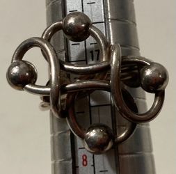 Vintage Sterling Silver Ring, Nice Arty Type Wire Design, Size 7 1/2 Nice Design, Quality, Jewelry, Accessory, Stamped 925, Clothing, 1137, Engagement