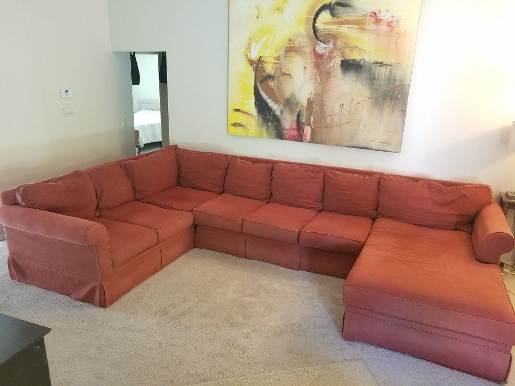 Free, large couch with chaise.