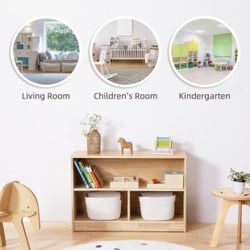 Rubber Wood Montessori shelf
