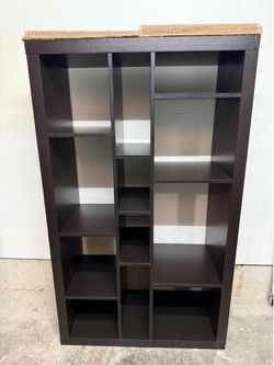 Kallax IKEA shelving Unit with Ramie Curtain