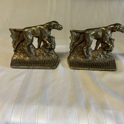 Metal Hunter Pointer Dog Bookends