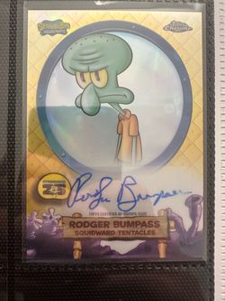 2025 Topps Chrome Spongebob #SA-ST Squidward Tentacles Rodger Bumpass Auto