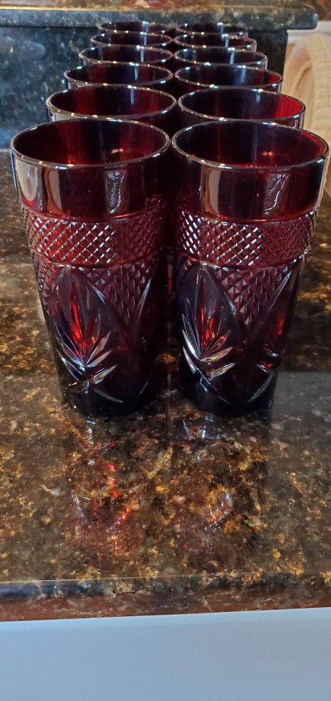 Christmas Cranberry Glasses