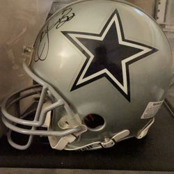 Emmit Smith Signed Helmet And Signed Football
