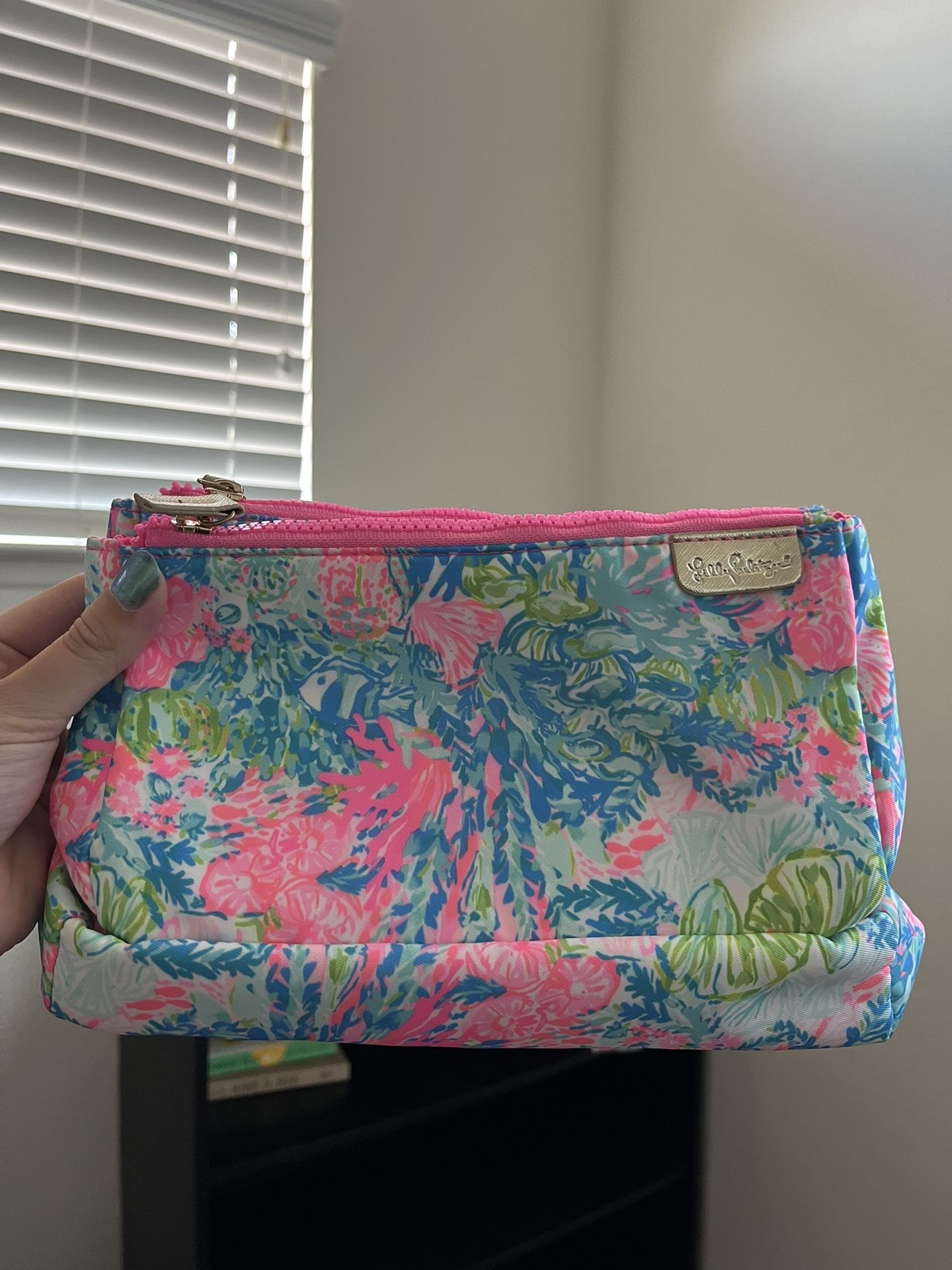 New unused Lilly Pulitzer Trifold Cosmetic Makeup Bag