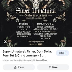 2X LAST MINUTE FISHER TICKETS