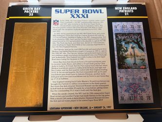 NFL SUPER BOWL XXXI 22KT GOLD TICKET