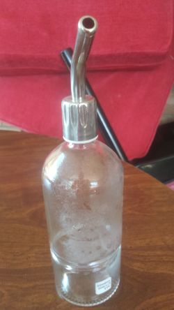 SMALL PET GLASS WATER OR MILK BOTTLE 12 oz