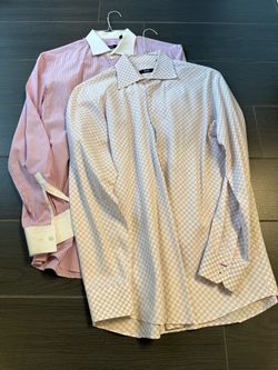 Hugo Boss Men’s Slim Fit Dress Shirt (2) Size  16.5 - $16.00 For Both