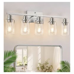 5 Light Bathroom Vanity Light – Nickel Wall Light Fixture