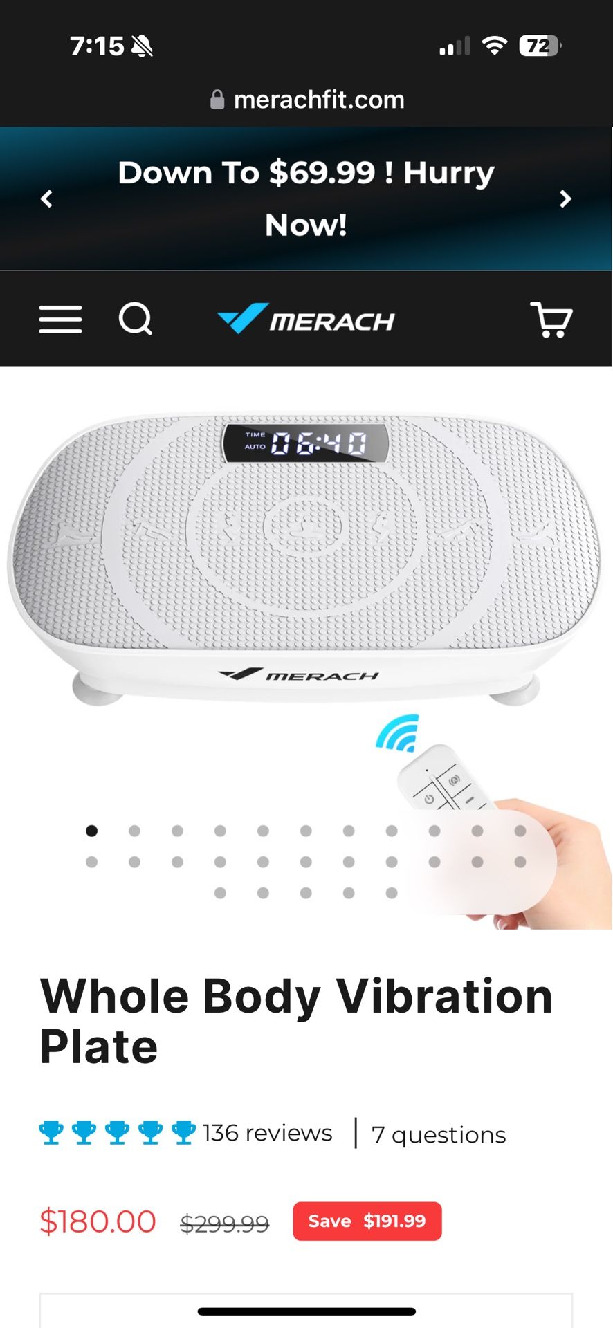 Whole Body Vibration Plate By Merach