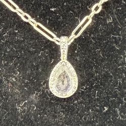 Unique Grey Sapphire Necklace 