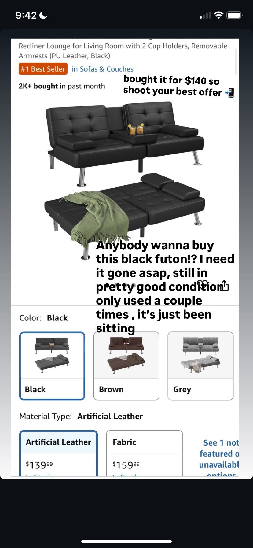 Black Futon 