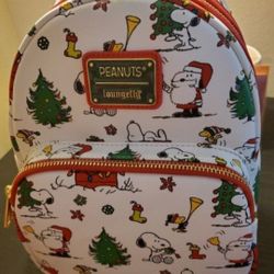 New Loungefly Snoopy Christmas Backpack