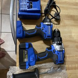 Kobalt 24v hammer drill and impact combo with (1)  4.0 batt and charger $180 firm in n Lakeland 