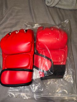 Red & Black MMA Gloves