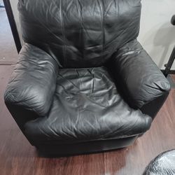 Leather Black Couch