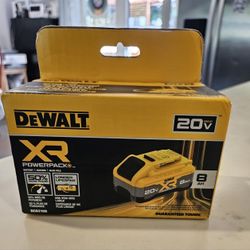 DEWALT
20-Volt MAX XR Lithium-Ion 8.0 Ah Battery Pack
Brand new unopened box 
$110 00 firm on price