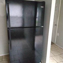 Black Whirlpool Refrigerator 