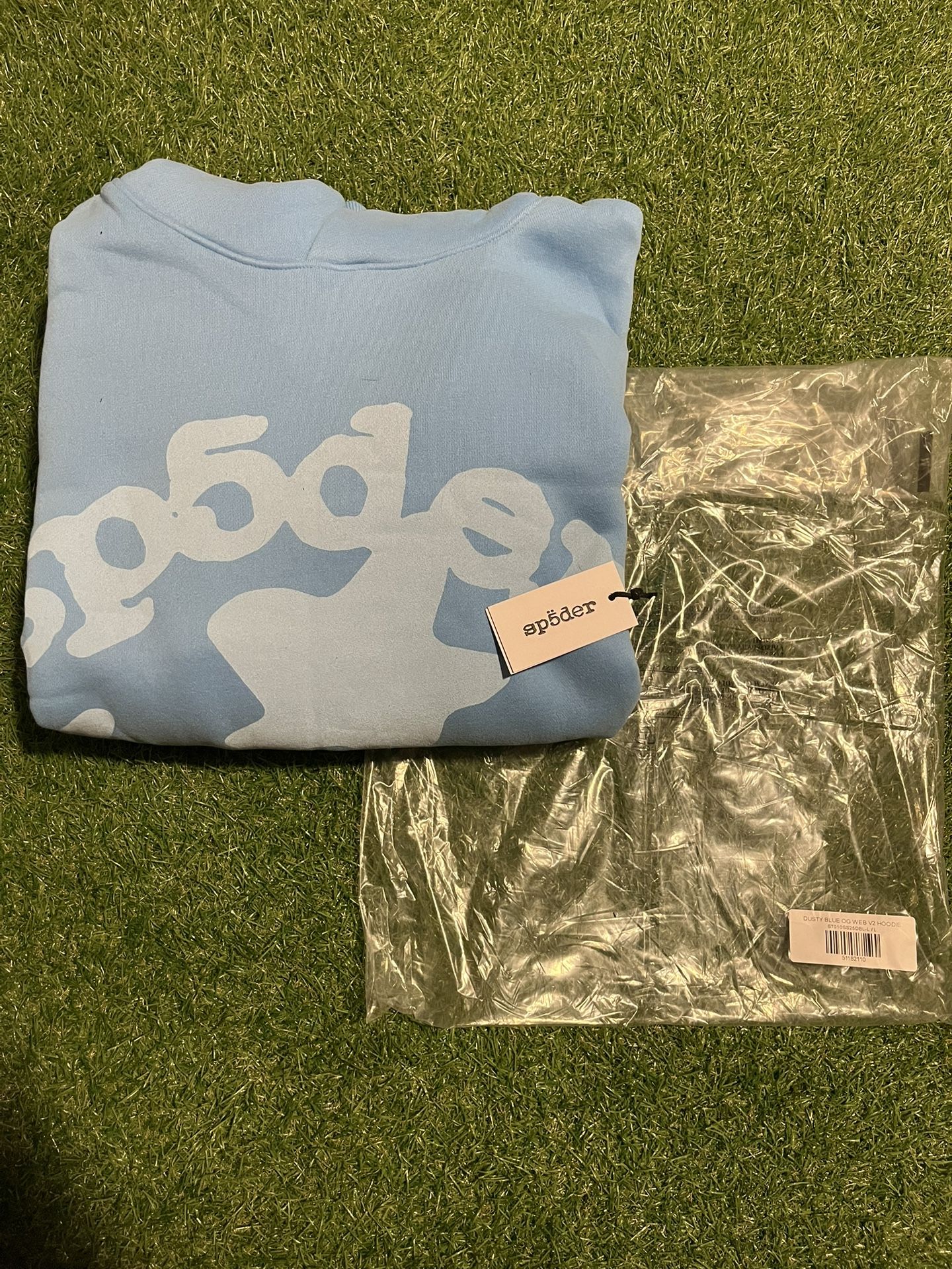 *BRAND NEW* SP5DER HOODIE BELUGA V2 “DUSTY BLUE” L