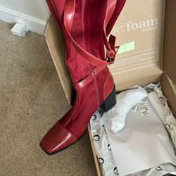 Burgundy Boots NEW size 9